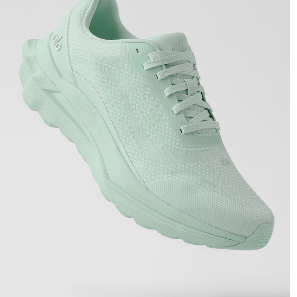 ALO Yoga Women's Light Green Athletic Shoes - Picture 3 of 5